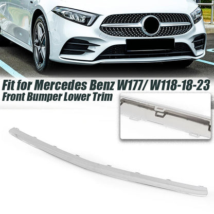 Front Bumper Lower Chrome Trim for Mercedes Benz A Class W177 (2019-2023)