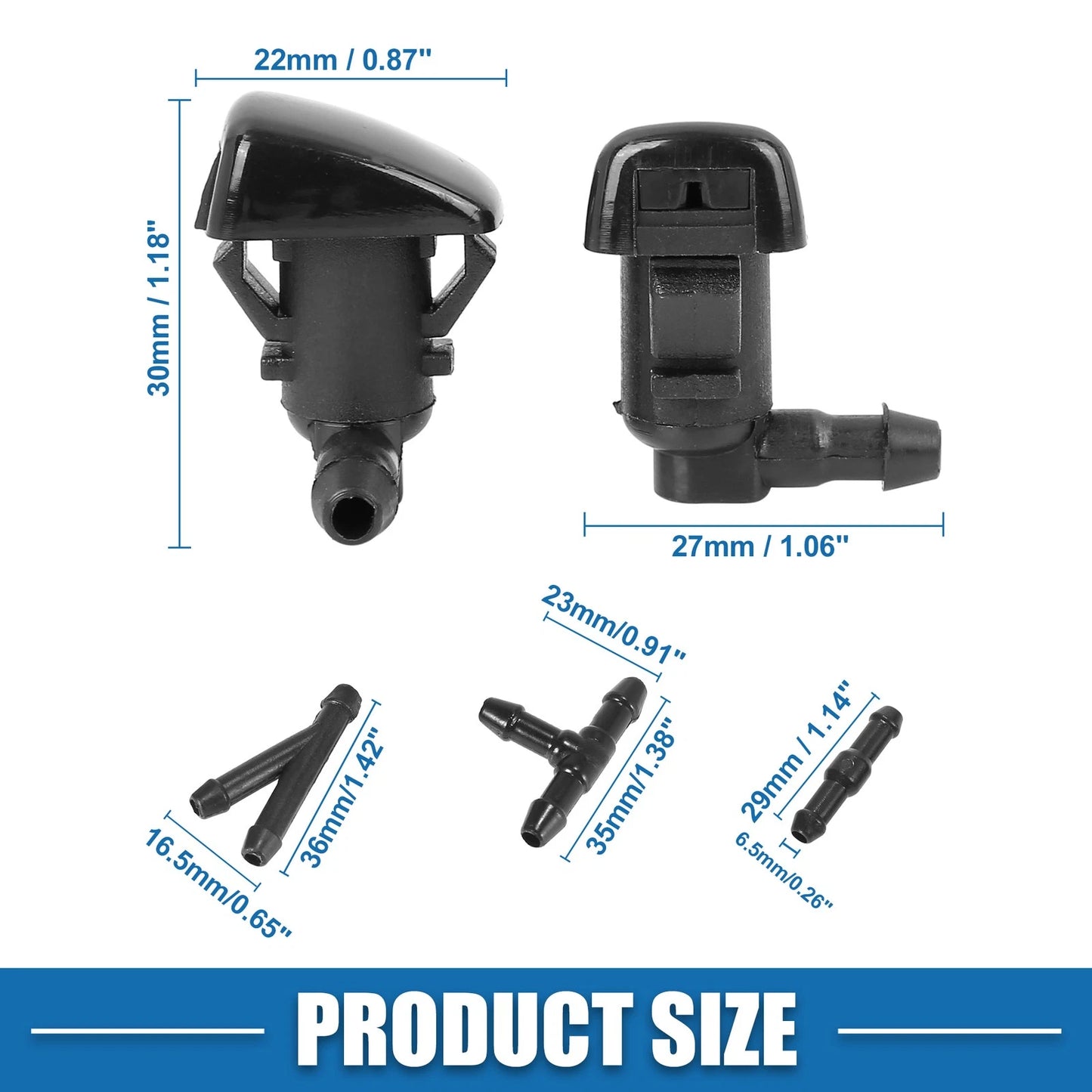 Windshield Washer Nozzles for Chrysler 300 2011-2018 (Set of 4)