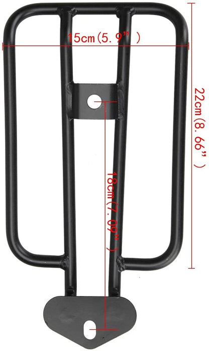 6" Black Solo Seat Luggage Rack for Harley Sportster XL883/1200 (2004-2023)