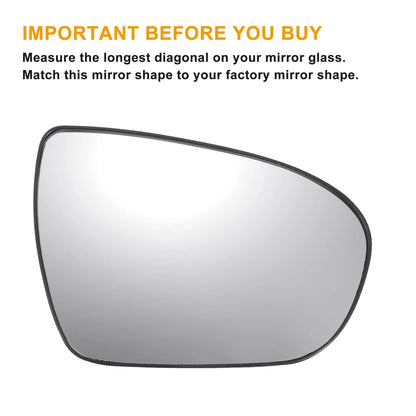Heated Left Right Side Mirror Glass w/ Backing Plate for Kia Optima (2011-2015)