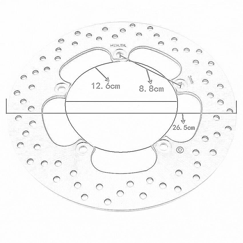 Front Brake Disc for Yamaha YP400 Majesty, YP250R, X-Max (2006-2014)