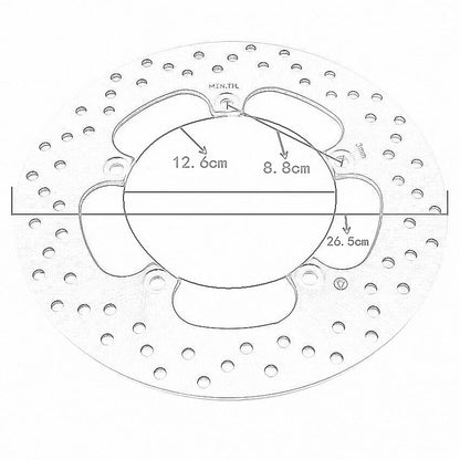 Front Brake Disc for Yamaha YP400 Majesty, YP250R, X-Max (2006-2014)
