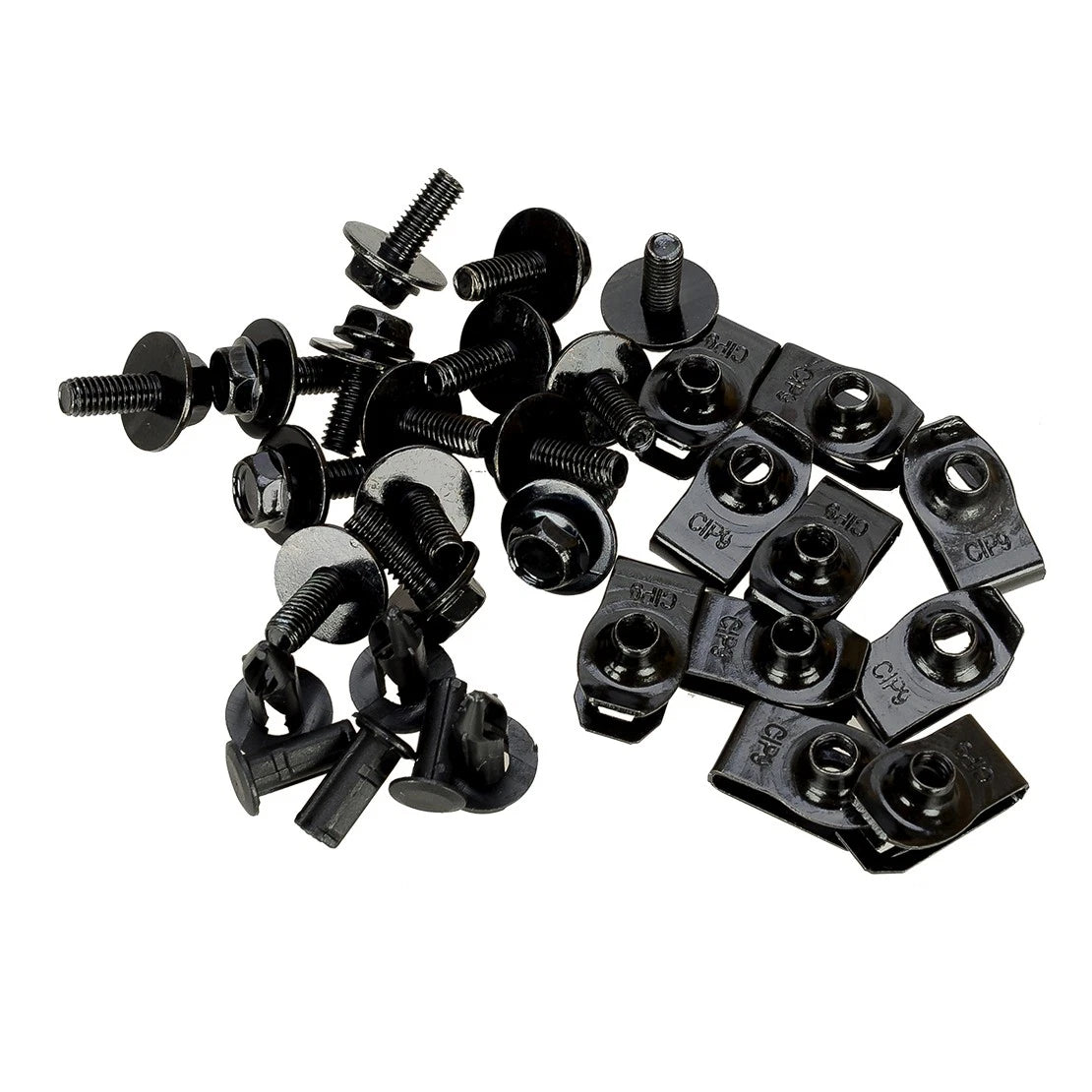 28 x Engine Cover Body Bolt U Nut Clips for Nissan