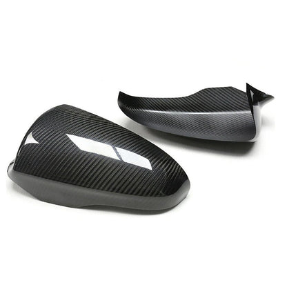 Real Carbon Fiber Side Rearview Mirror Cover Caps For BMW M5 F10 2012-2018
