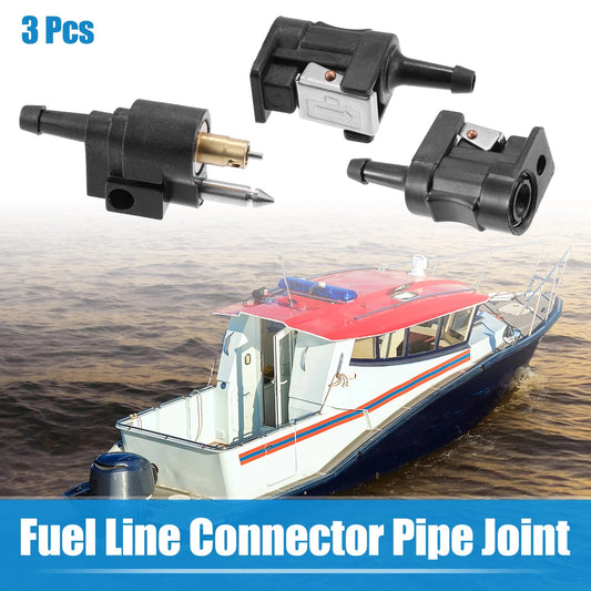 3pcs 6mm Fuel Connector Pipe Joint for Yamaha Outboard