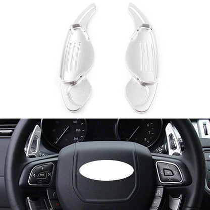 2 x Silver Steering Wheel Shift Paddle Shifters for Land Rover Jaguar