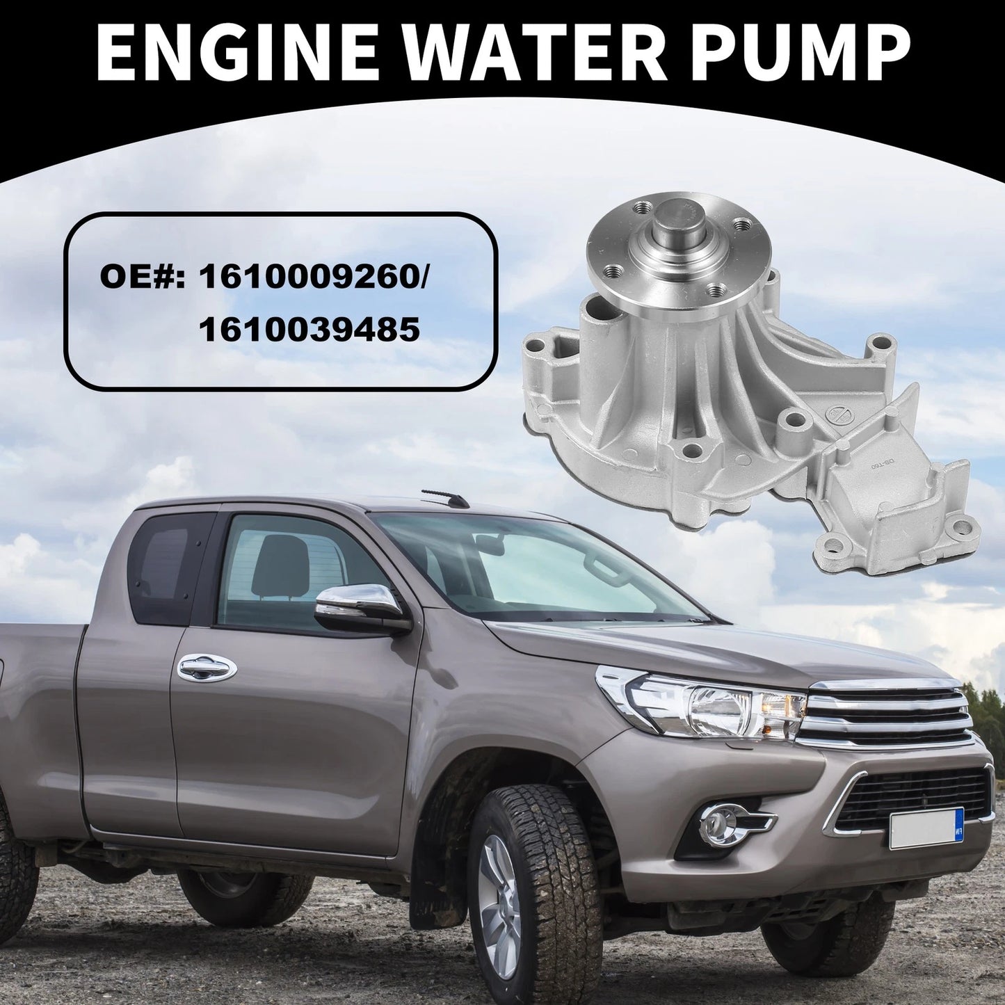 Water Pump with Gasket Kit for Toyota Fortuner (2004-2016)