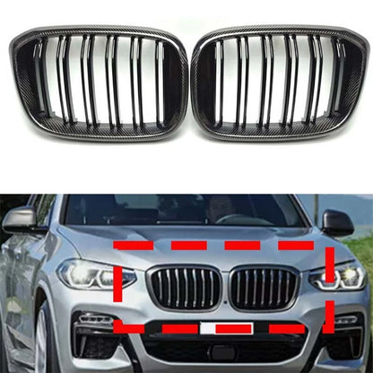 Real Carbon Fiber Front Bumper Grille Mesh Trim for BMW X3 G01 X4 G02 2018-2021