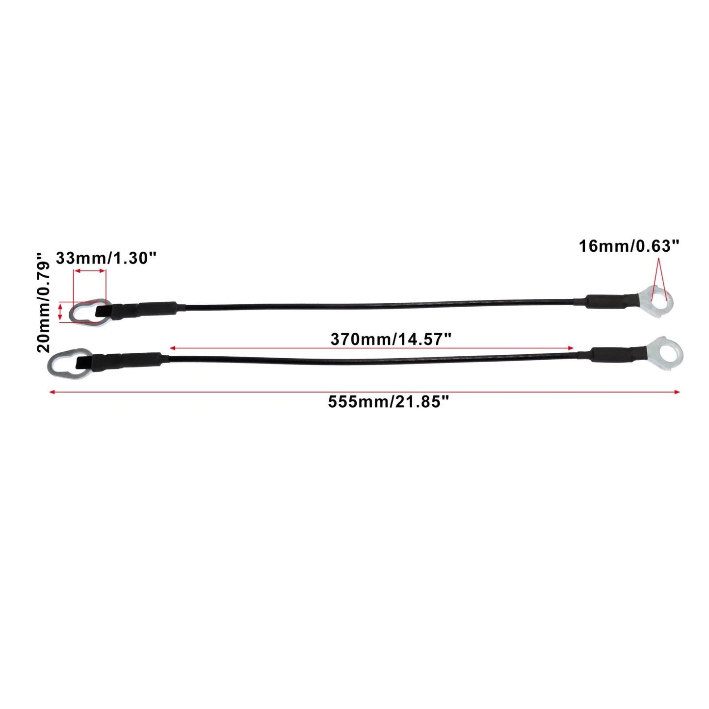 Rear Tailgate Cables for Ford F-100 F-150 F-250 F-350 (1987-1997)