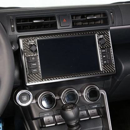 Carbon Fiber Dashboard Navigation Cover Trim for Subaru BRZ, Toyota GR86 (2022-2023)