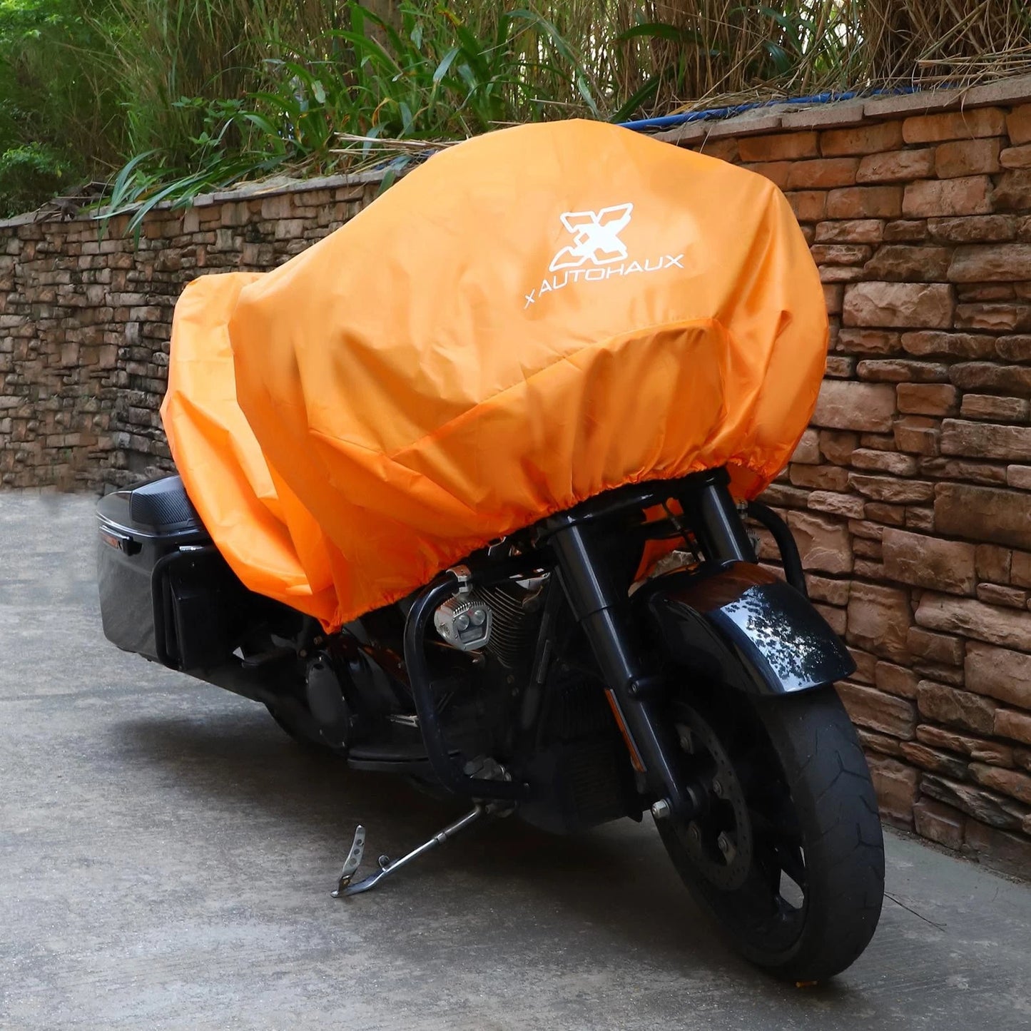 L Motorcycle Cover Outdoor Waterproof Rain Dust Protector Orange