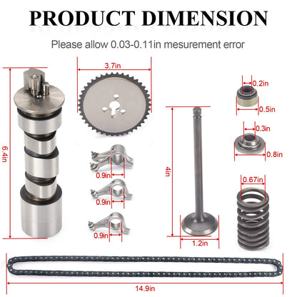 Rocker Arm Camshaft Gear Timing Chain Kit Polaris Ranger