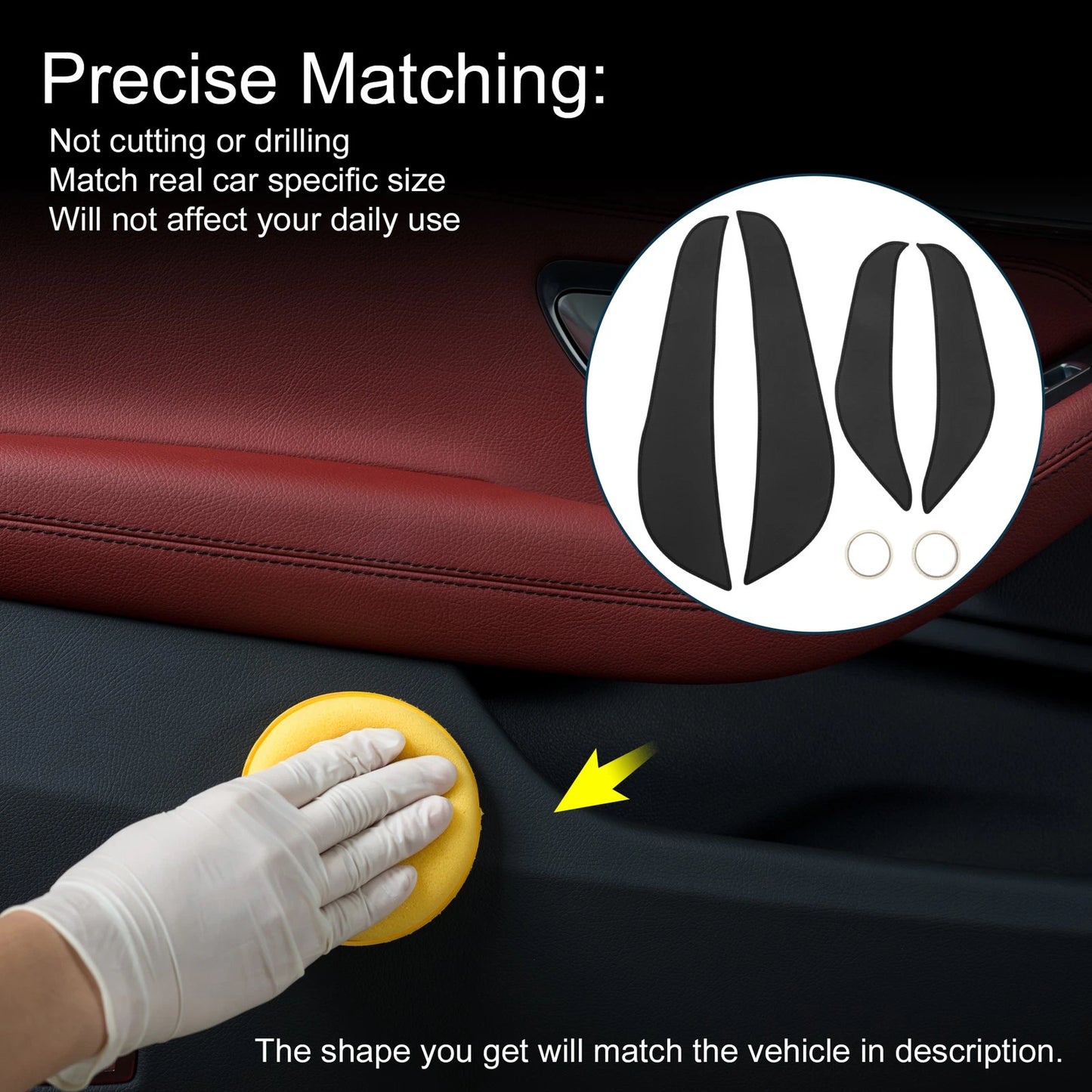 1 Set Car Door Anti Kick Pad Sticker Protector for Buick Encore (2014–2015)