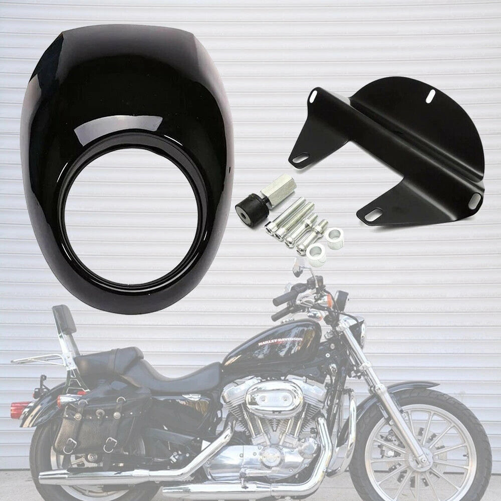 Front Headlight Fairing Mask Cover for Harley XL883/1200 (2004-2023)