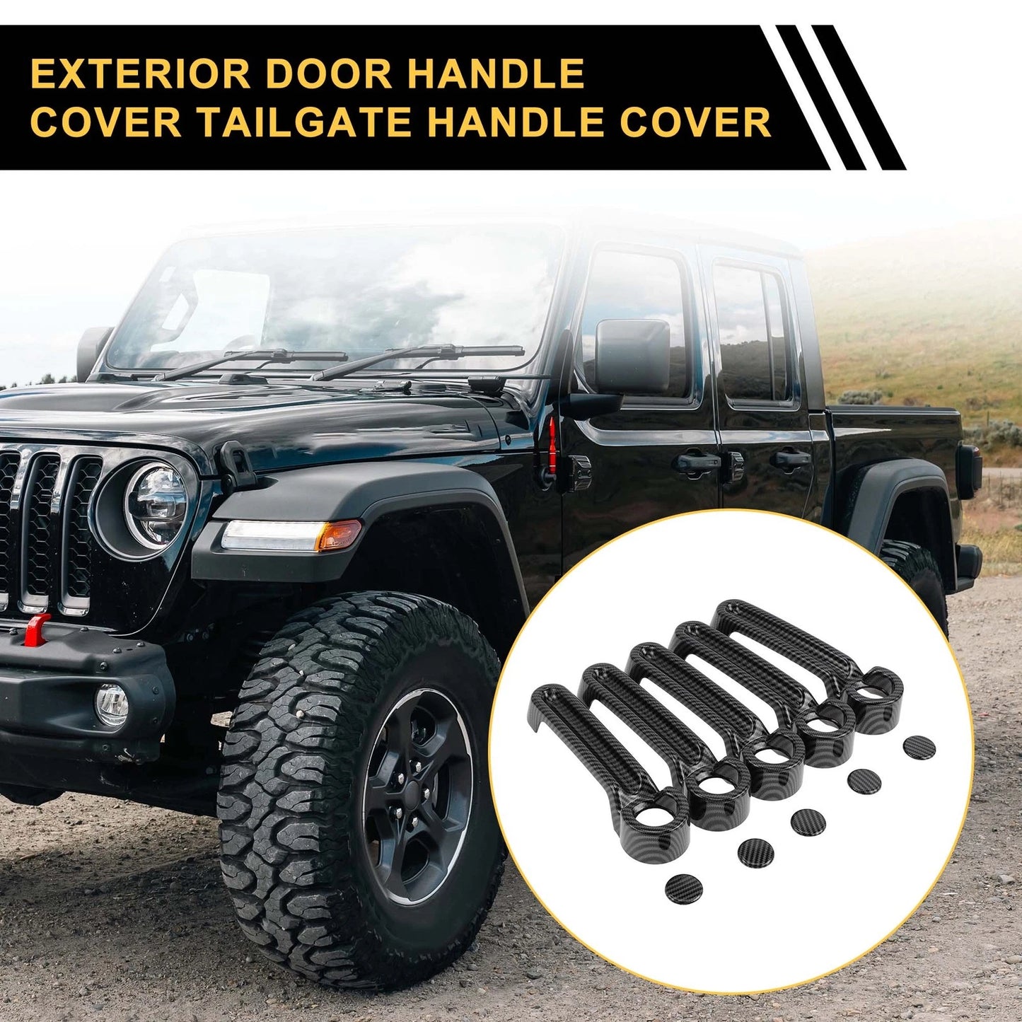 Exterior Door Handle Cover Set for Jeep Wrangler JK JKU (2007-2018)