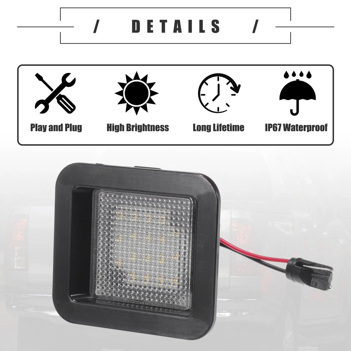 2 x LED License Plate Lights for Ford F-150 (2015-2018)