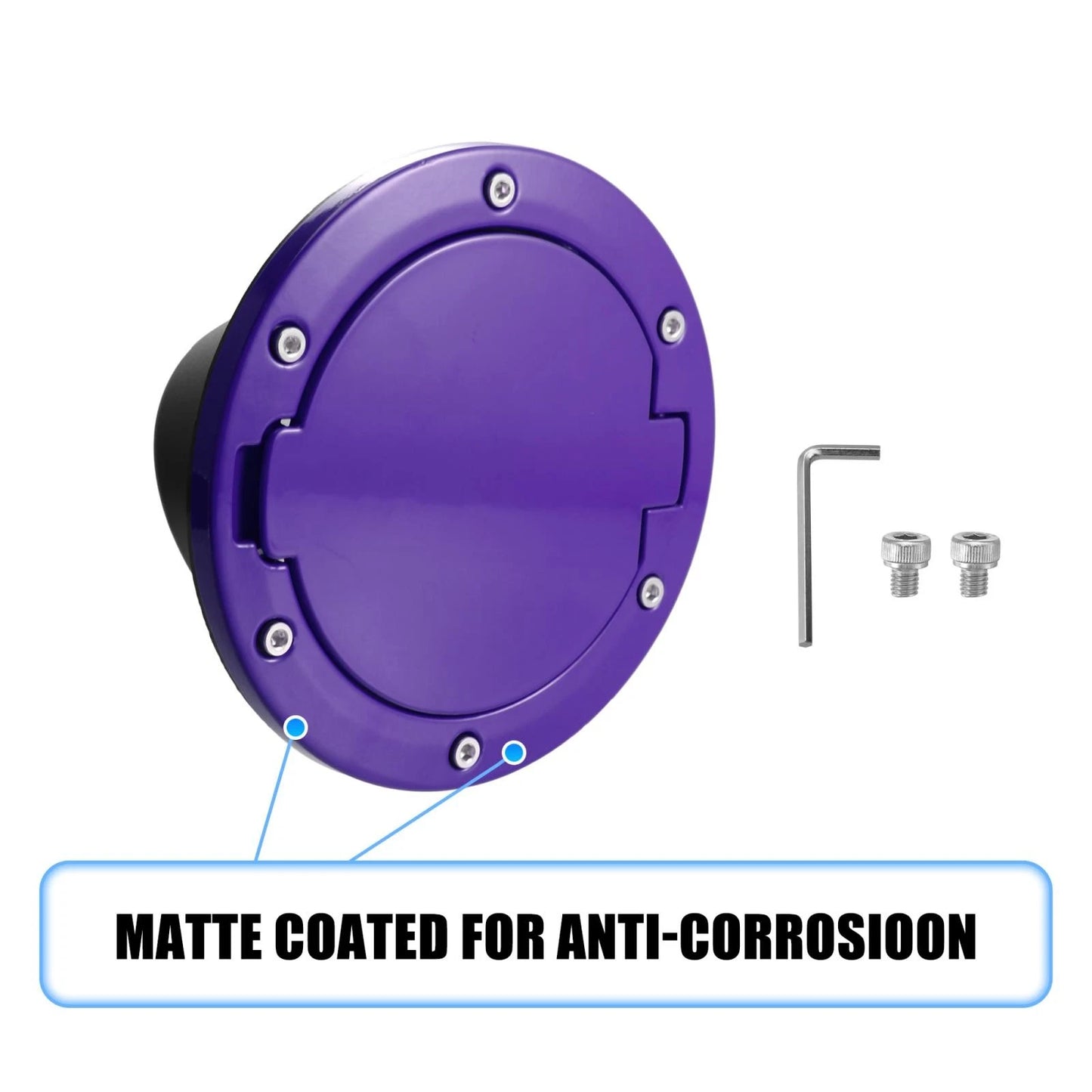 Purple Gas Fuel Tank Filler Cap Cover for Jeep Wrangler (2007-2018)