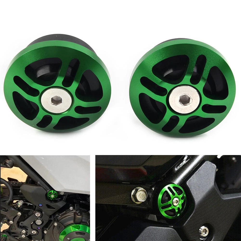 Frame Hole Cover Plug Cap Green for KAWASAKI Ninja 250 400 (2018-2020)