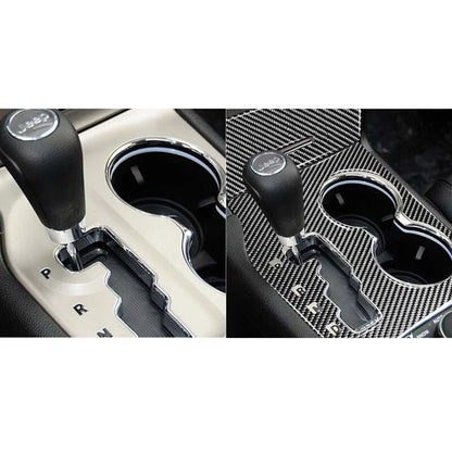 Carbon Fiber Center Console Cup Holder Cover Trim Fits Grand Cherokee 2011-2013