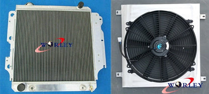 4 Row Aluminum Radiator & Shroud Fan for Jeep Wrangler YJ TJ LJ (1987-2006)