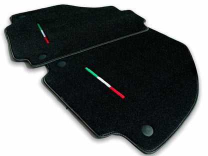 Floor Mats for Ferrari 488 GTB Black Tailored Carpets Set with Italy Emblem