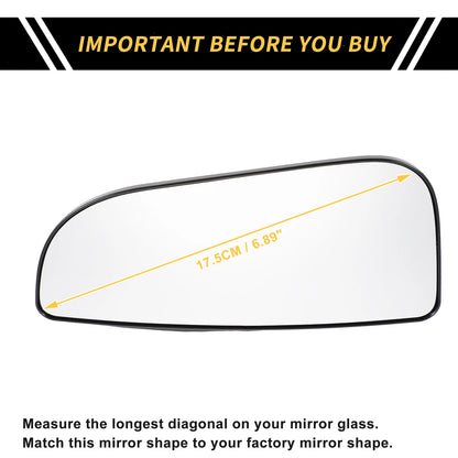 Right Mirror Glass Replacement for Dodge Ram 1500 (2010-2023)