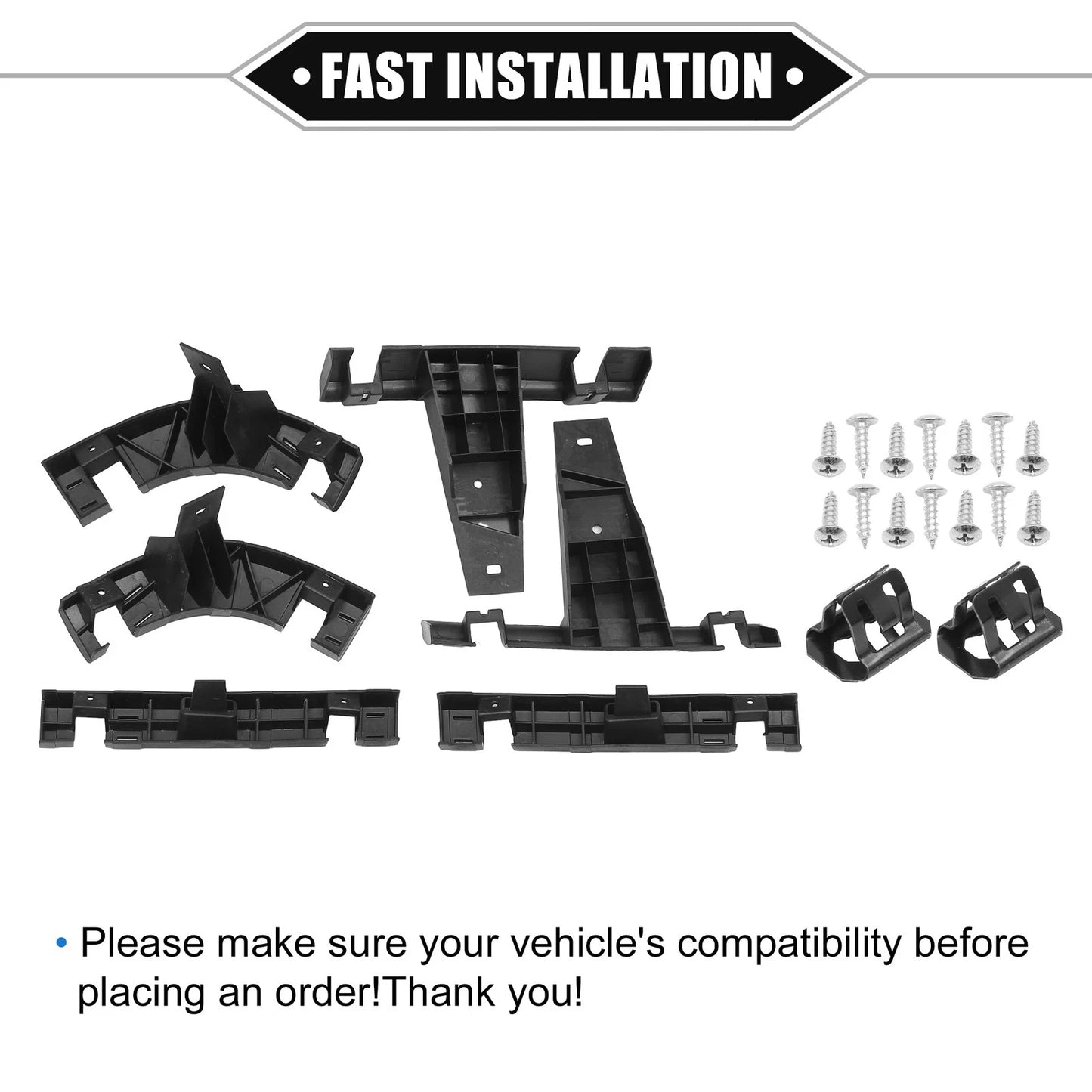 Front Grille Assembly Rivet for Dodge Ram Chrome Gloss Black