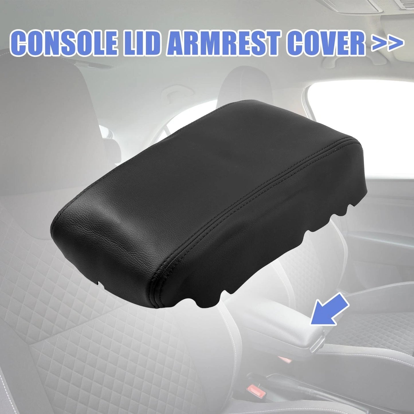 Center Console Lid Armrest Cover for Toyota Camry (2006-2011) Black