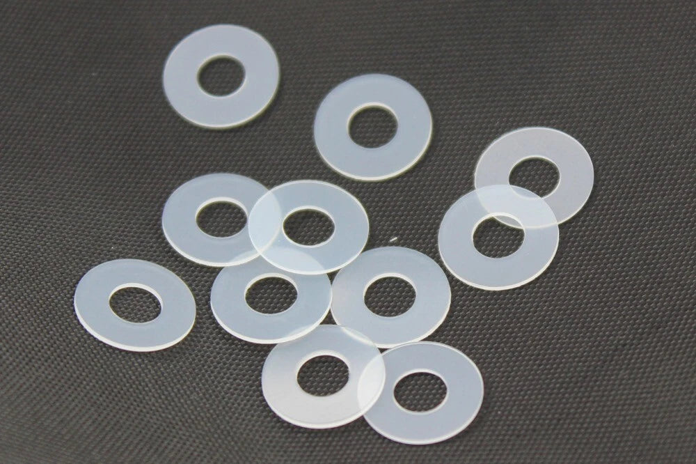 Washers m5 5.3mm ID 12mm OD 0.5mm Thick Thin Clear Nylon Plastic