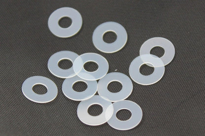 Washers m5 5.3mm ID 12mm OD 0.5mm Thick Thin Clear Nylon Plastic