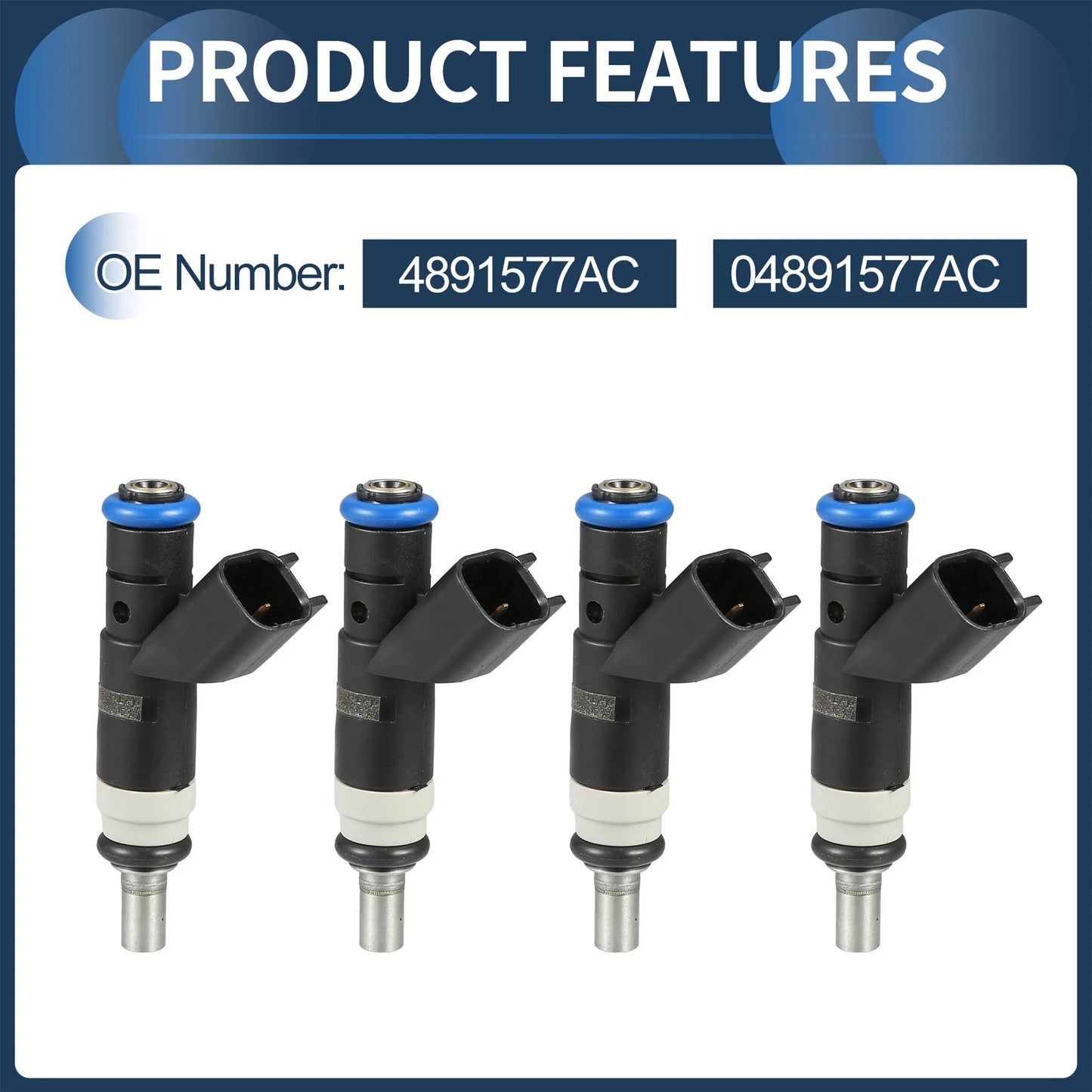 4 x Fuel Injectors for Dodge Avenger 2.4L (2008 - 2014)