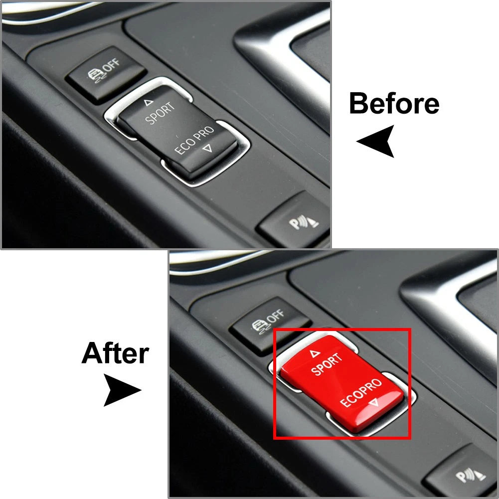 Red Gear Mode Switch Button Trim for BMW 1 2 3 4 Series (2012-2020)