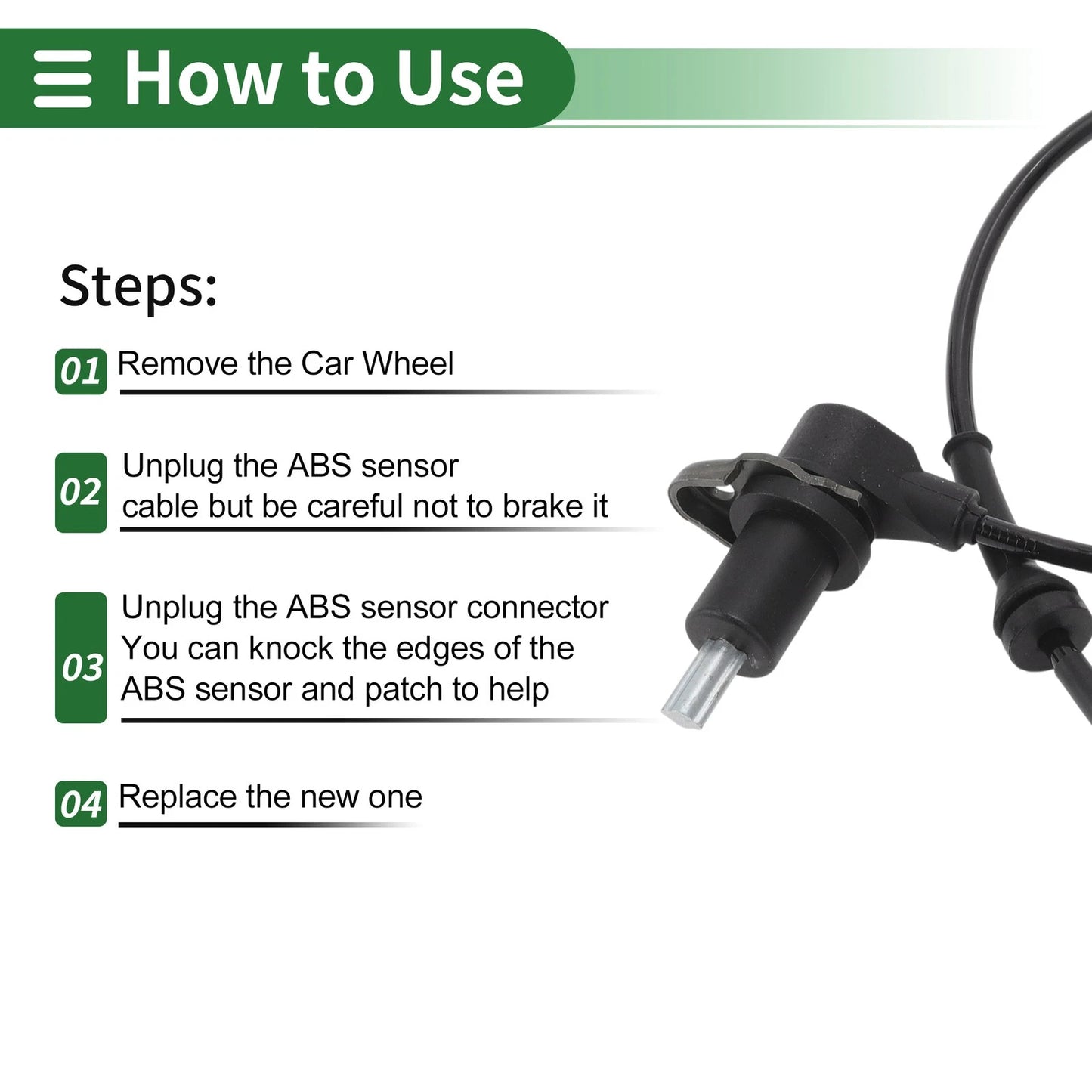 ABS Wheel Speed Sensor for Chevrolet Aveo (2004 - 2014)
