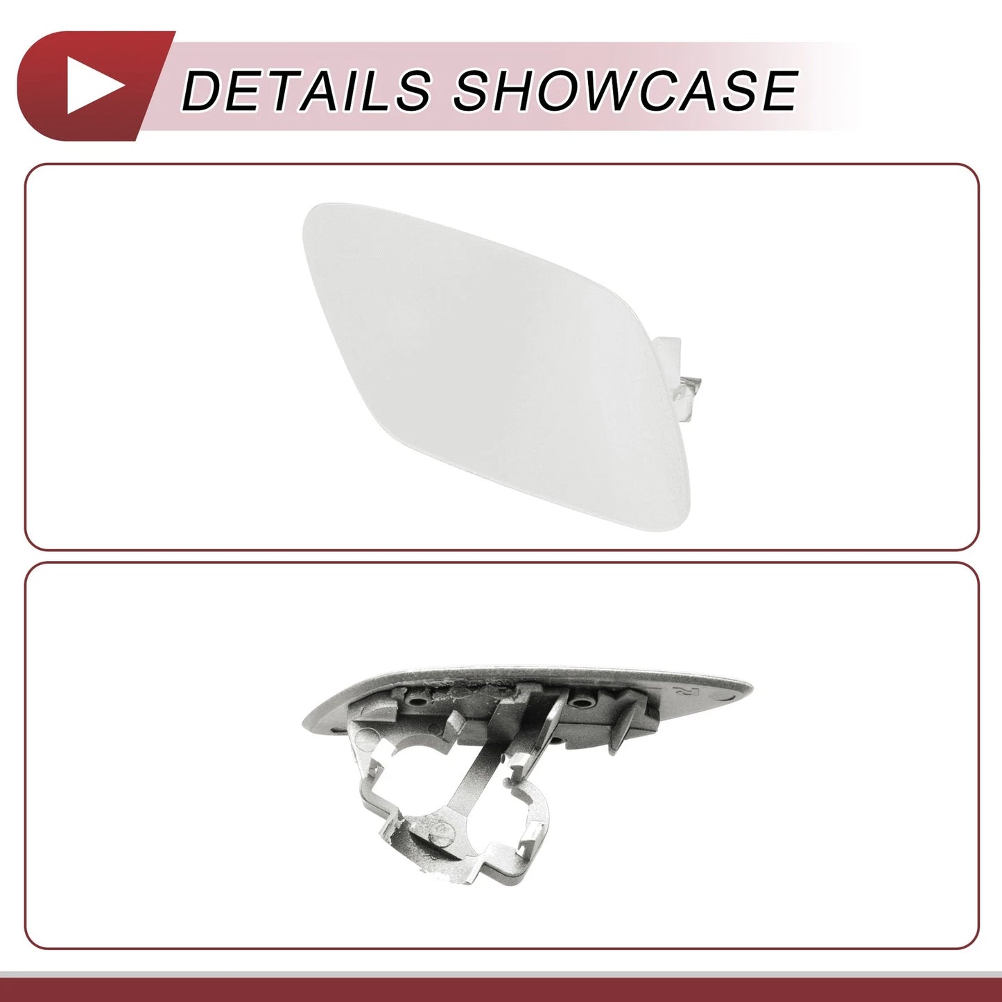 Bumper Headlight Washer Nozzle Cover Cap for BMW Z4 White (2009 - 2016)