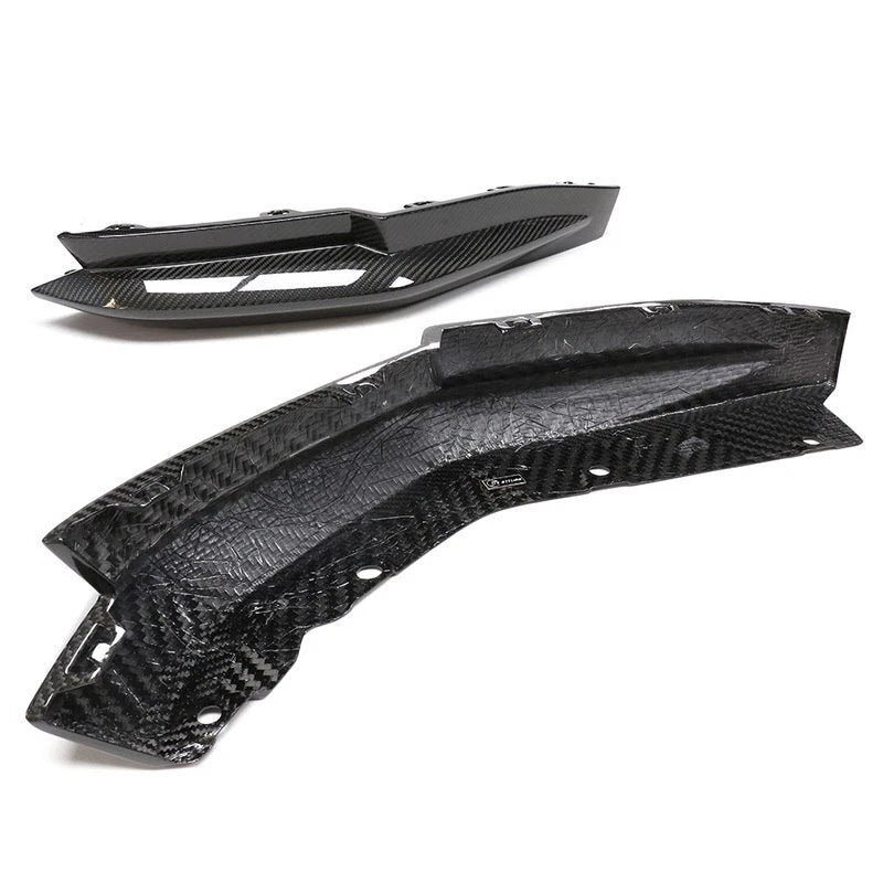 Dry Carbon Fiber Rear Bumper Side Splitter Extension Replace for BMW M3 G80