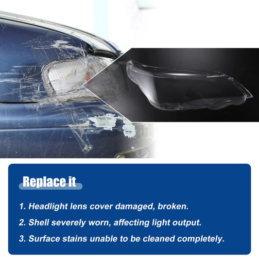 Headlight Clear Lens Cover for BMW 5-Series E60 (2004-2007)