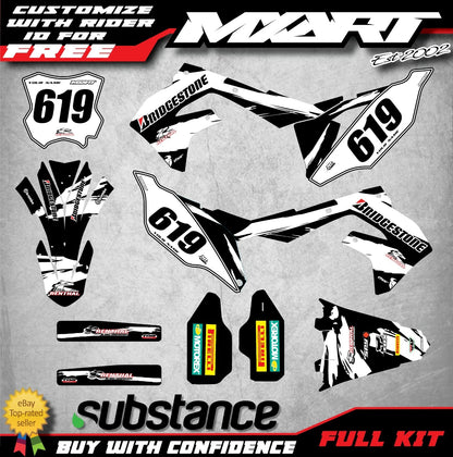 Custom Sticker Kit for Kawasaki KXF 250 (2021-2022) - Safari Style Decals