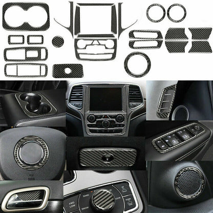 Real Carbon Fiber Interior Decorative Cover for Jeep Grand Cherokee (2016-2021)