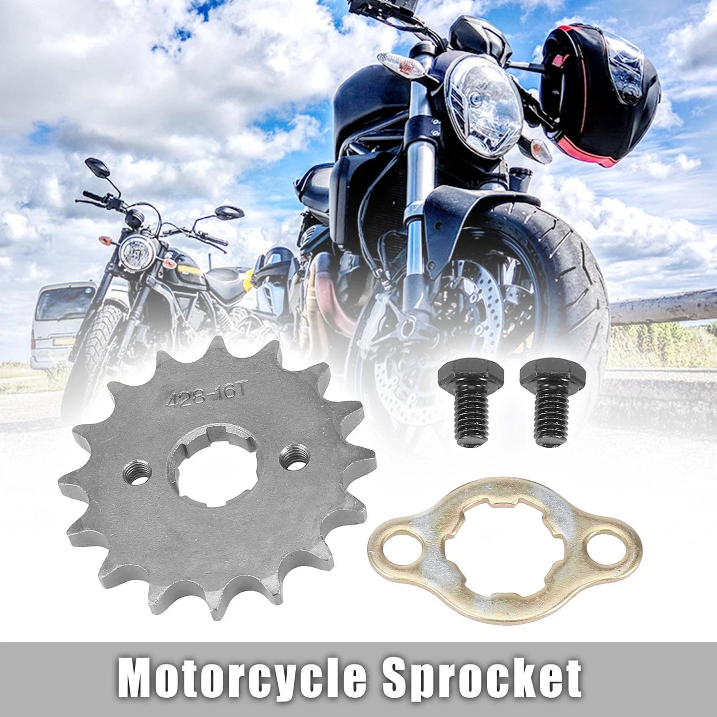 16T 20mm Front Engine Sprocket Titanium Tone for Motorcycle ATV UTV