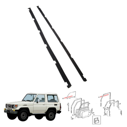 Front Door Glass Weatherstrip for Toyota Land Cruiser FZJ76 GRJ79 HZJ79 2007-2021