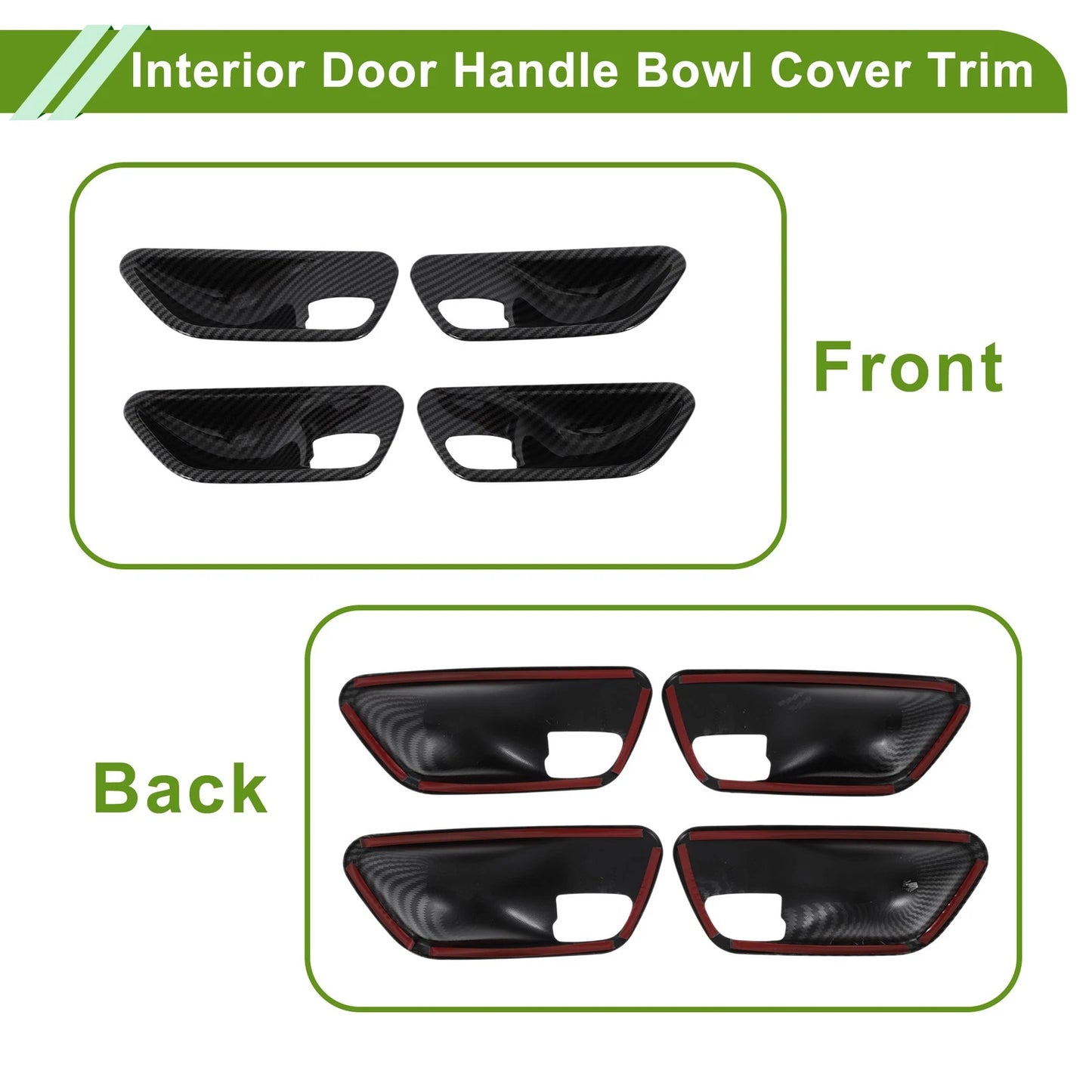 Interior Door Handle Bowl Cover Trim for BMW 3 Series (2013-2018) - 4 Pcs