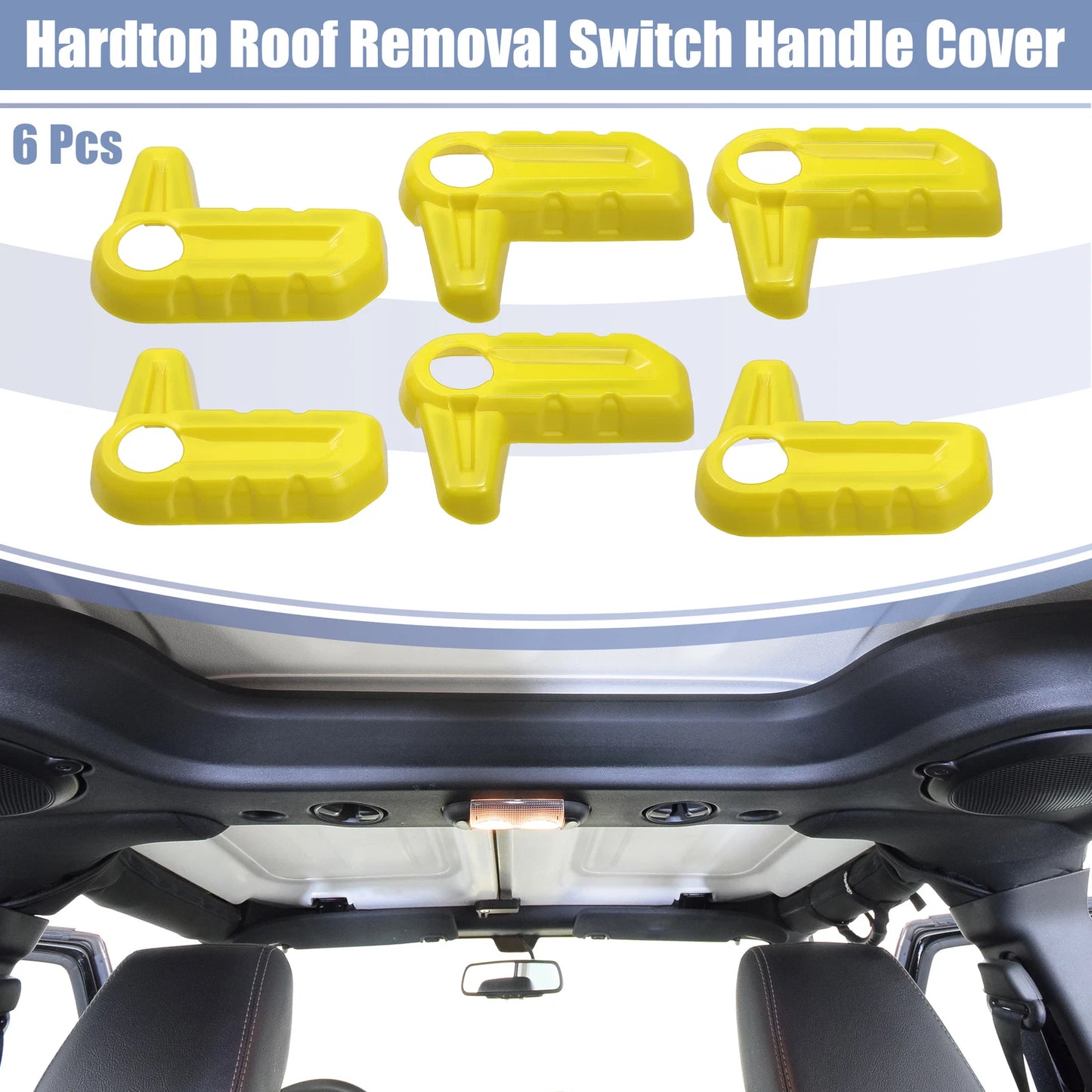 6 x Hardtop Roof Removal Switch Handle Covers for Jeep Wrangler (2018-2023)