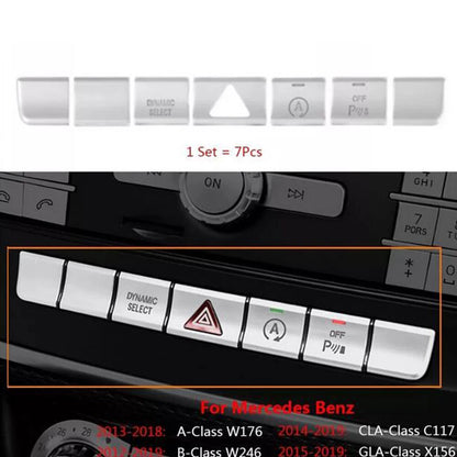 7 x Switch Cover Trim for Benz A Class W176, B Class W246, C117 (2012-2019)