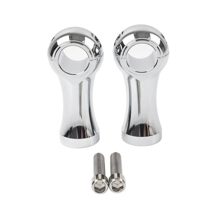 Handlebar Riser Clamp Mount Kit 4" Chrome for Harley Dyna Softail (2006-2023)