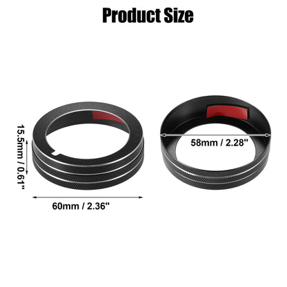 AC Air Conditioner Switch Knob Cover for Mazda CX-3 (2015) - 3 Pcs Black