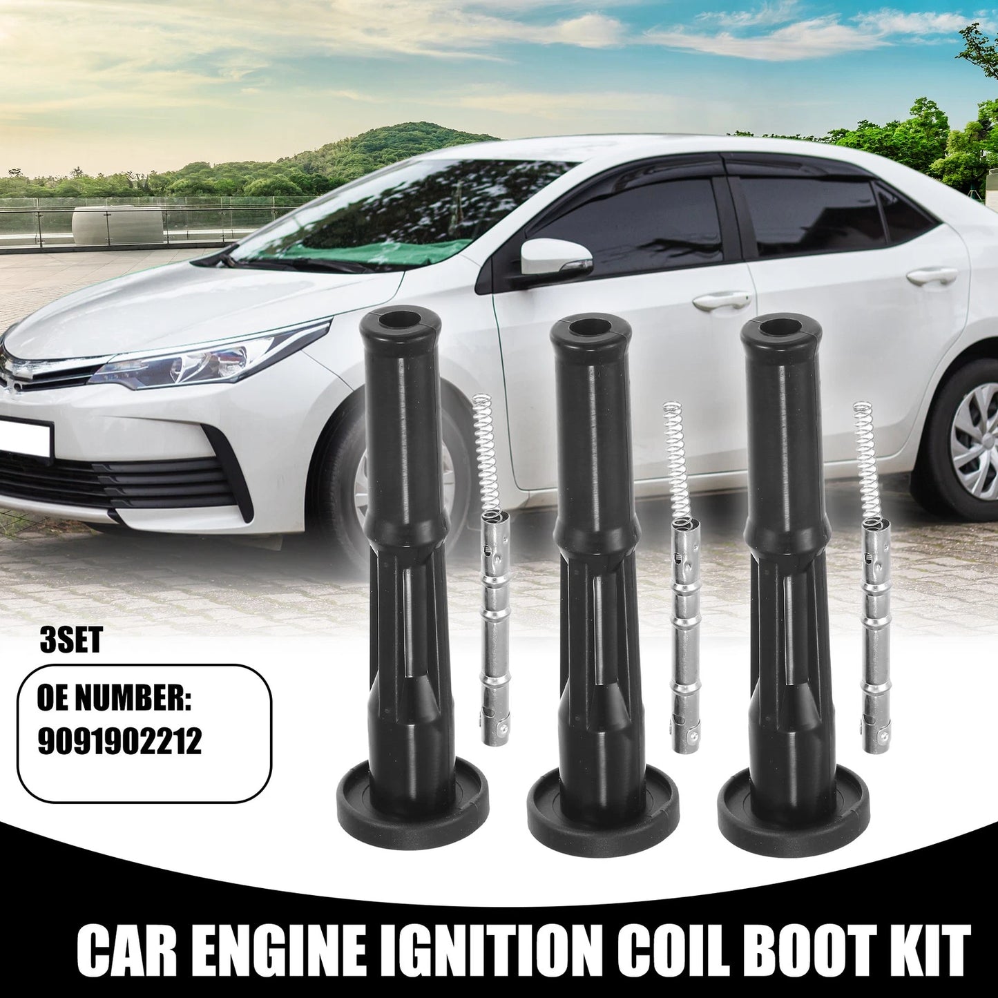 3 x Engine Ignition Coil Boot Kit for Toyota 4Runner (1996–2002)