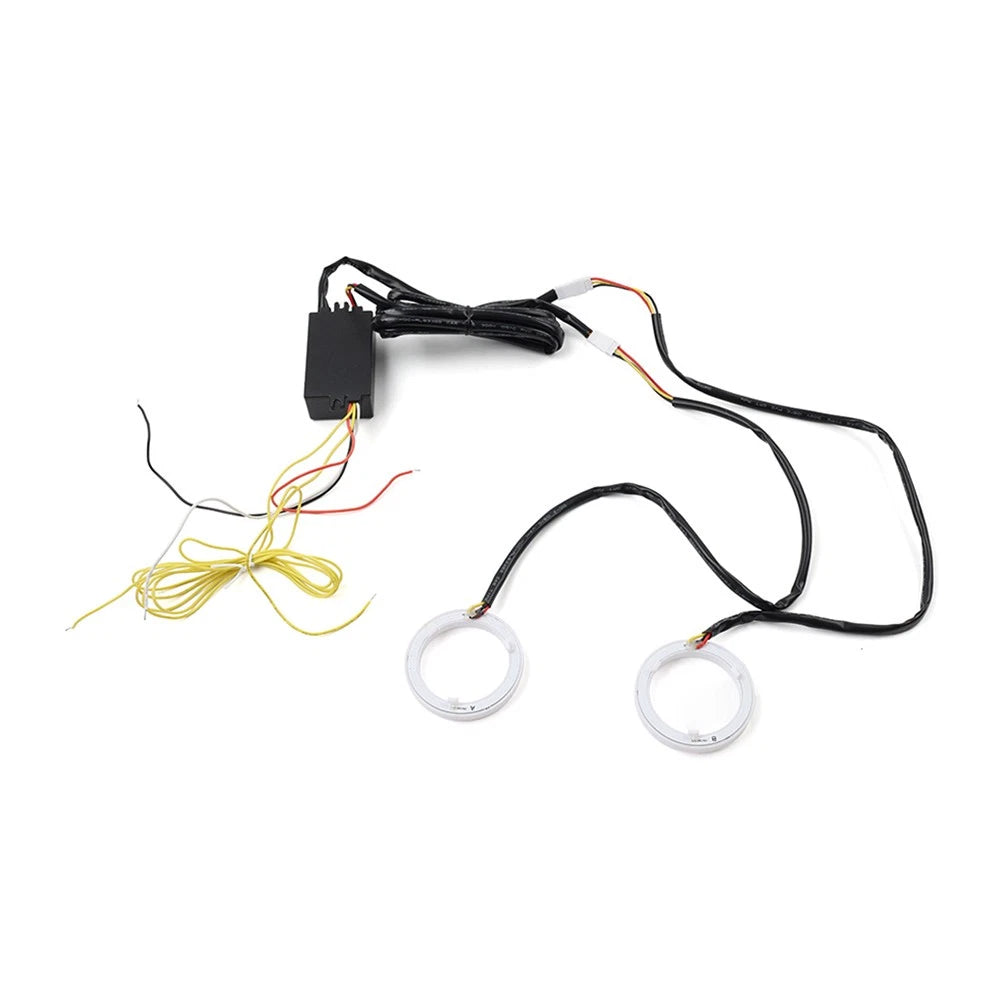 RGB Angel Eye Halo Rings Headlight DRL Retrofit Lights for Car (110MM)