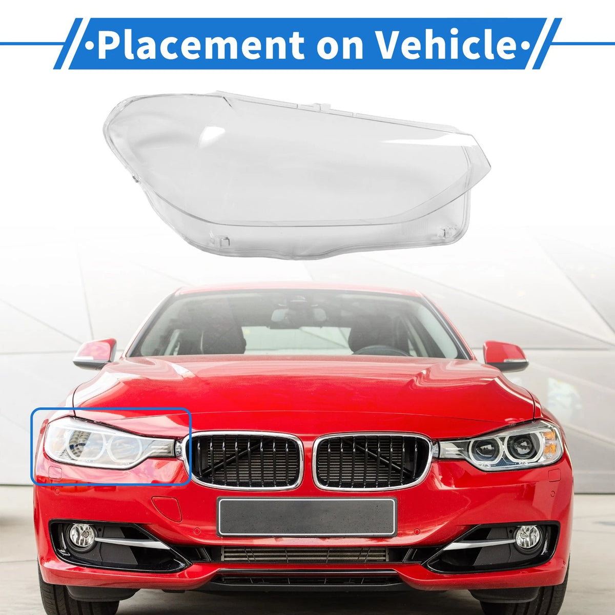 1 x Car Front Right Headlight Lens Cover for BMW X3 X4 (2018-2021)