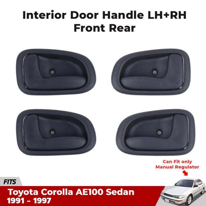 Interior Door Grip Handle Set 4 Fits Toyota Corolla AE100 AE101 M/T 1991-97 D06