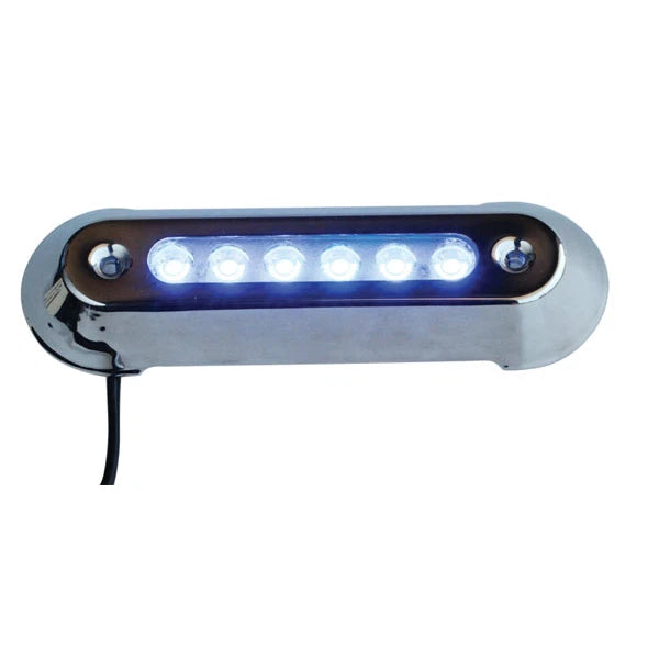 Boat LED Underwater Light Blue 12V Stainless Steel 316G Cover 4 Pack Bright
